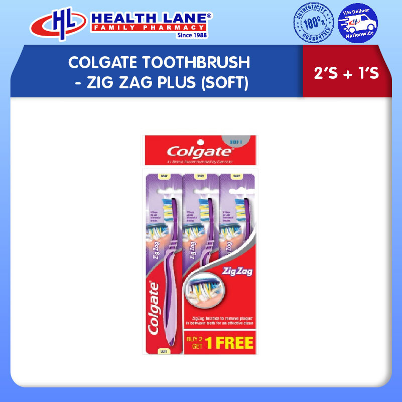 COLGATE BERUS GIGI- ZIG ZAG PLUS (SOFT 2+1'S)